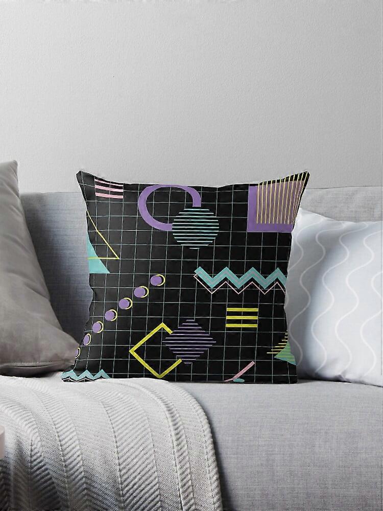 Padrão Memphis 4 - Capas de almofada retrô dos anos 80/90, capa de almofada para sofá, 16 x 16 polegadas