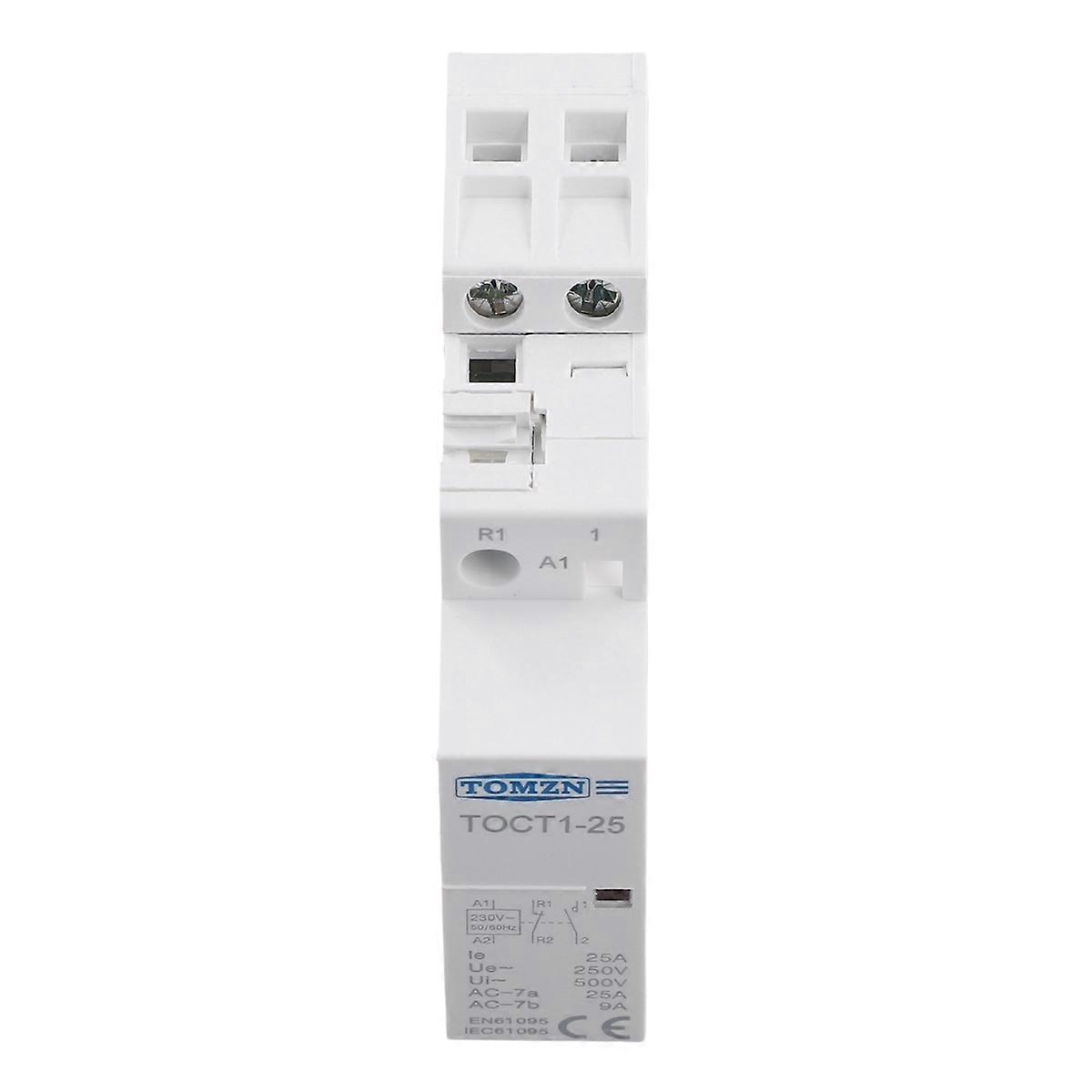 TOCT1-25 2P 25A 1NO 1NC 220V/230V 50/60HZ Din Rail Household Ac Modular Contactor 1NO1NC AC Contactor