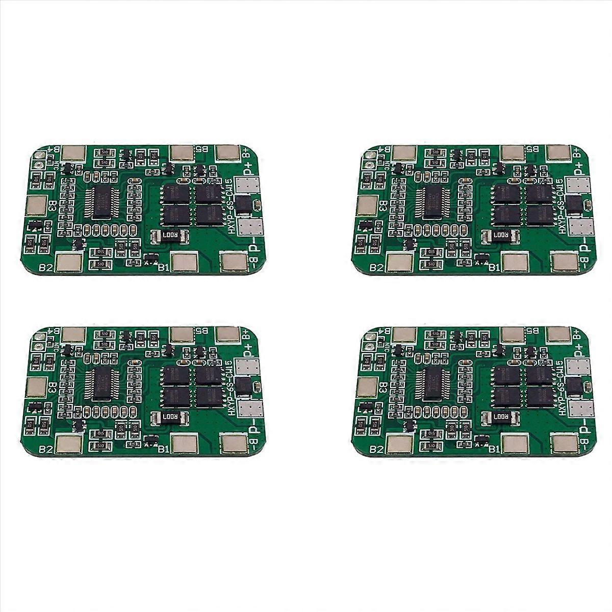 4X 6S 25.2V 20A Lithium Battery Board with Balancing for 25V Screwdriver and 24V Battery Pack Use