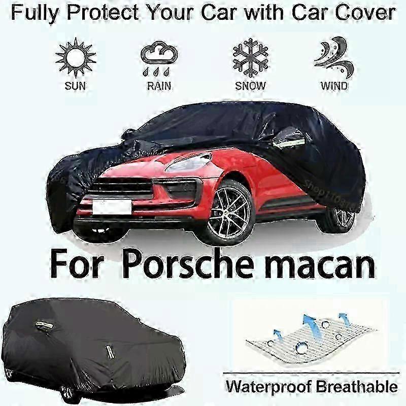 Porsche Macan için Su Geçirmez Araba Örtüsü - Tüm Hava Koşullarına Uygun Dış Mekan Koruması, Kar Geçirmez, Güneş Kalkanı ve Toz Geçirmez