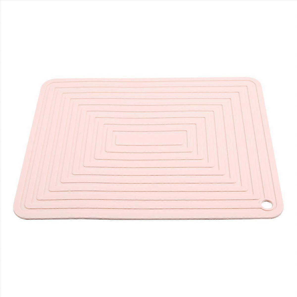 Large Silicone Pot Holder Heat Insulation Kitchen Table Mat(Pink)