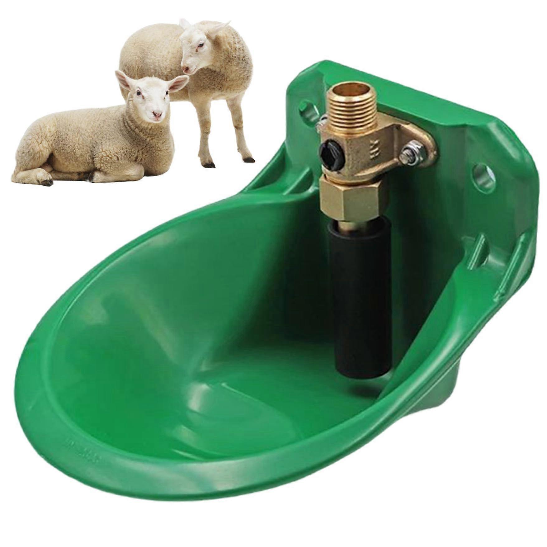 Goat Waterer Large Capacity Automatic Waterer With Copper Valve Plastic 5.5x7.5 In MultiUse Livestock Dispenser For Sheep Calf Piglet Dog