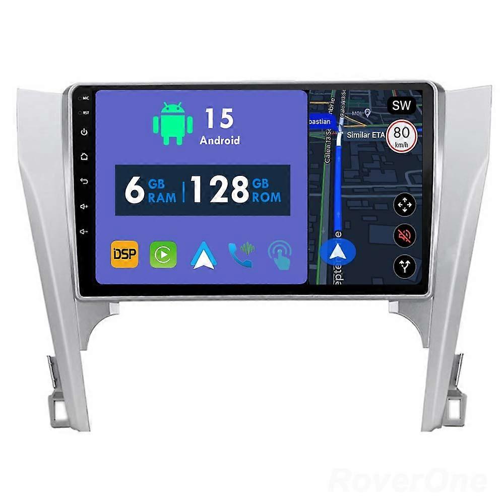 Car Radio 6G+128G CarPlay GPS Navigation Head Unit for Toyota Camry 7 XV 50 55 2011 - 2014 Android Auto Bluetooth Stereo Touch Screen