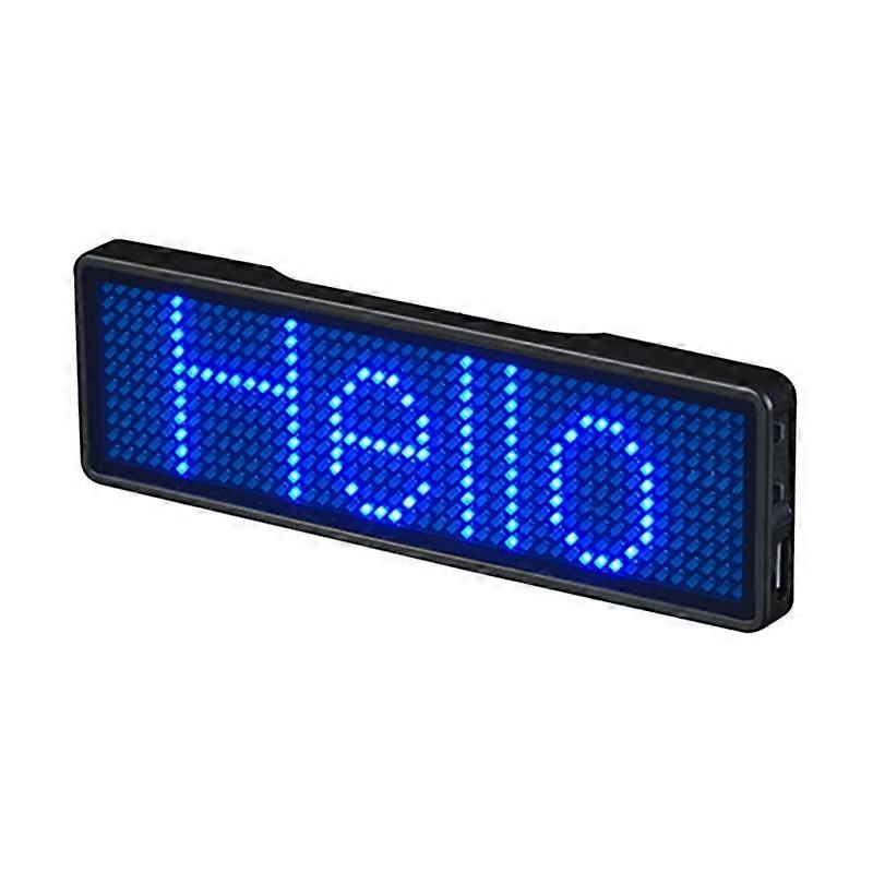 Bluetooth LED Name Badge Rechargeable Light Sign DIY Programmable Scrolling Message Board Display LE