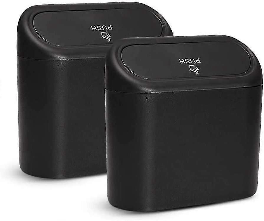 2 Pcs Mini Trash Can, Multi-function Car Trash Can With Lid-waterproof Trash Can Be Used Compatible With