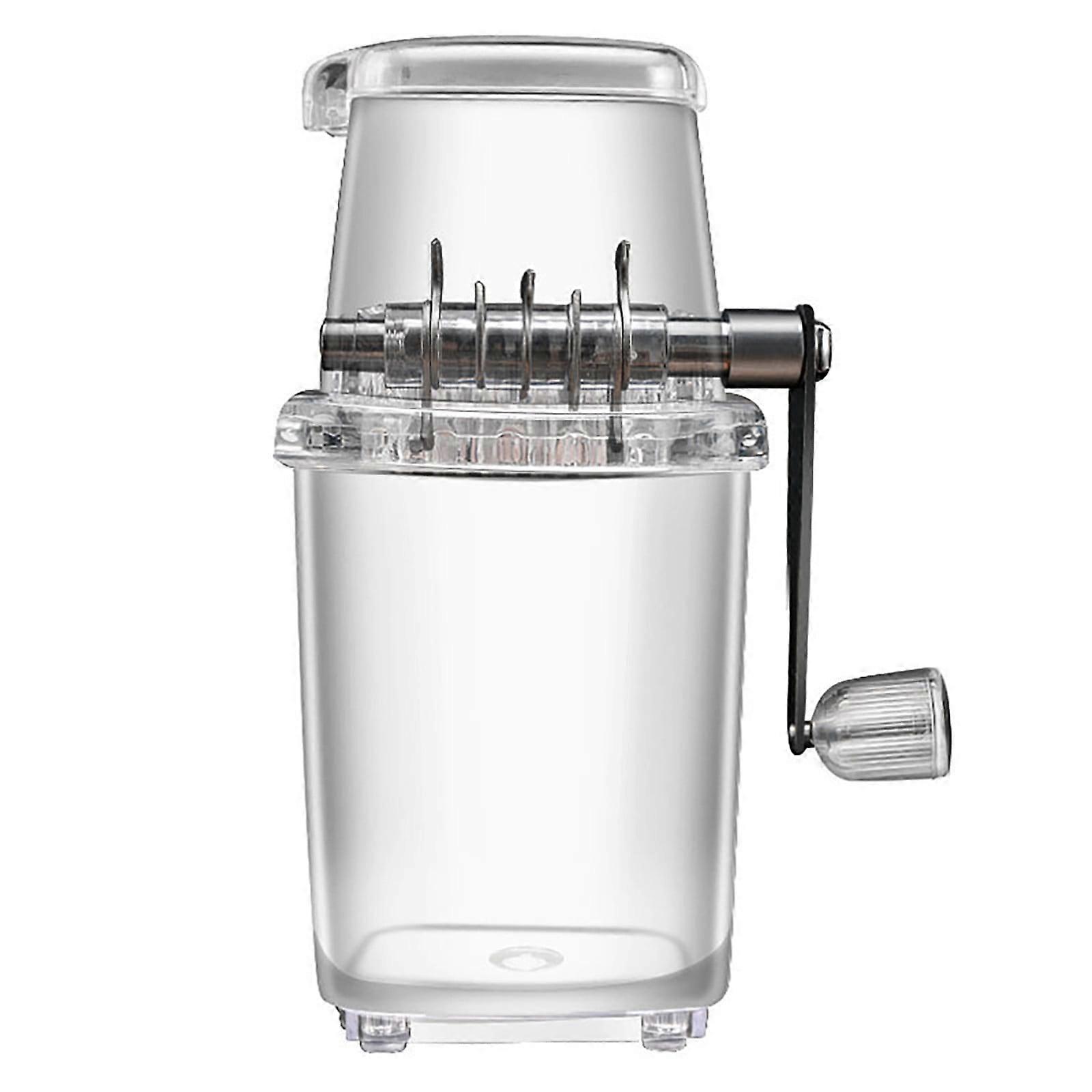 Household Multifunctional Small Transparent Manual Ice Crusher And Ice Shaver