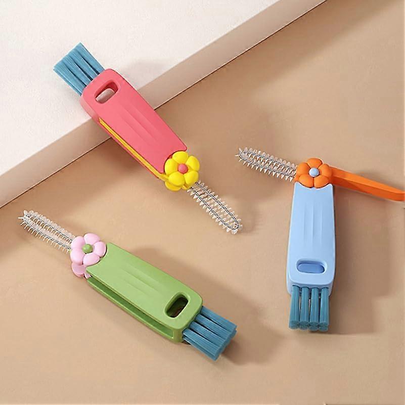 Cup Lid Gap Cleaning Brush 3 Piece Set Long Handle For Mugs And Bottles Reaches Bottom And Crevices Tight Spaces
