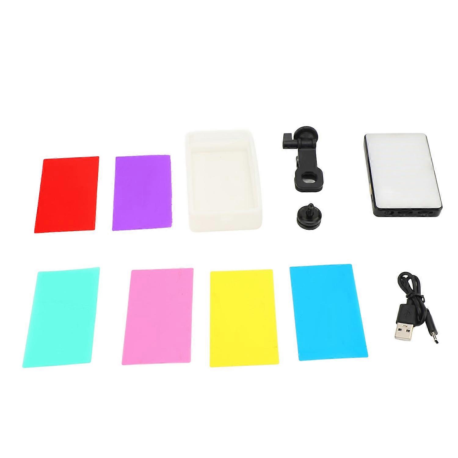 RGB LED Desktop Photography Light Portable Video Light with 20 Lighting Modes for Live Streaming Vid