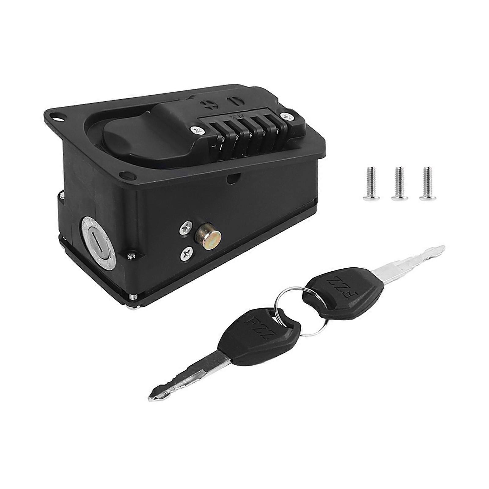 Antitheft Scooter Battery Compartment Lock With Charging Interfaces Protector Bike Battery Lock Connection Board Cover Multicolor