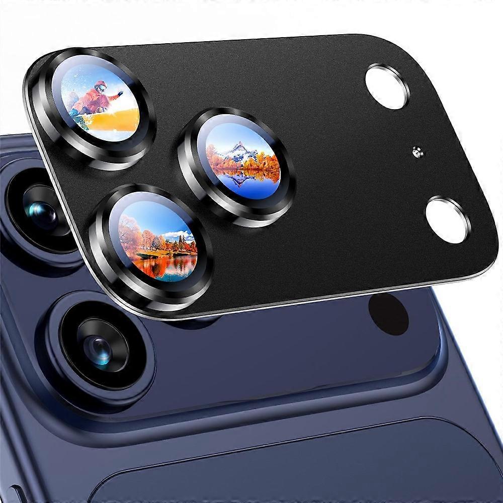 RURIHAI Compatible For iPhone 17 Pro Matte Camera Lens Protector Titanium Alloy Frame Tempered Glass Lens Film