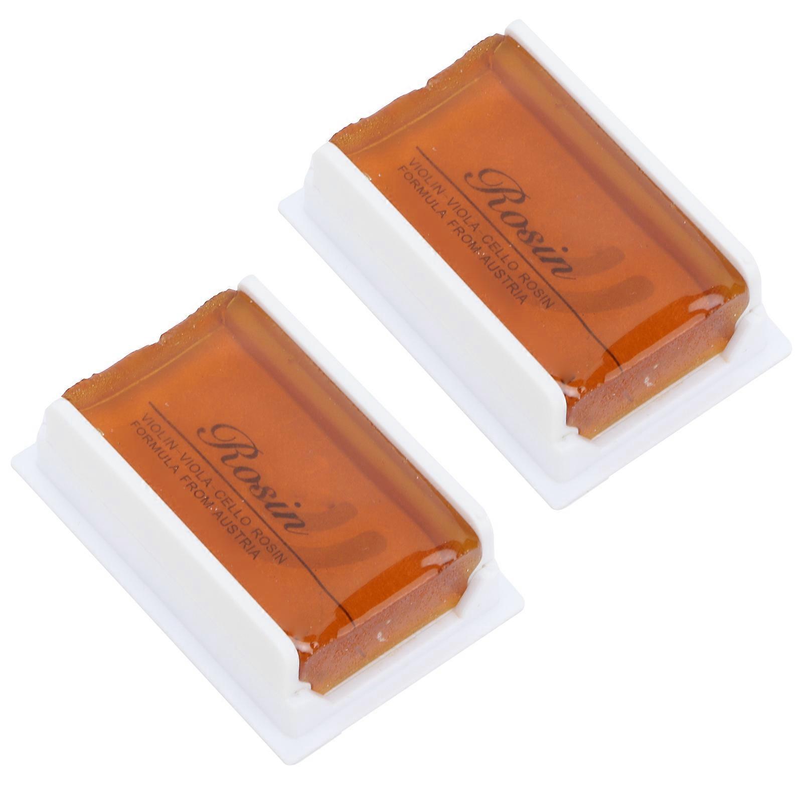 2Pcs Violin Rosin Bow String Instrument Accessory Low Dust Universal for Viola Cello LETO601