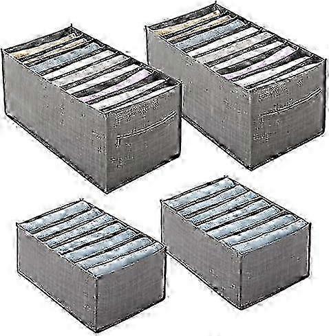 z Clear Lid Drawer Dividers for Closet, Non-woven Fabric Closet Organizers with Compartments for Convenient Sorting of Socks Jeans Cloth