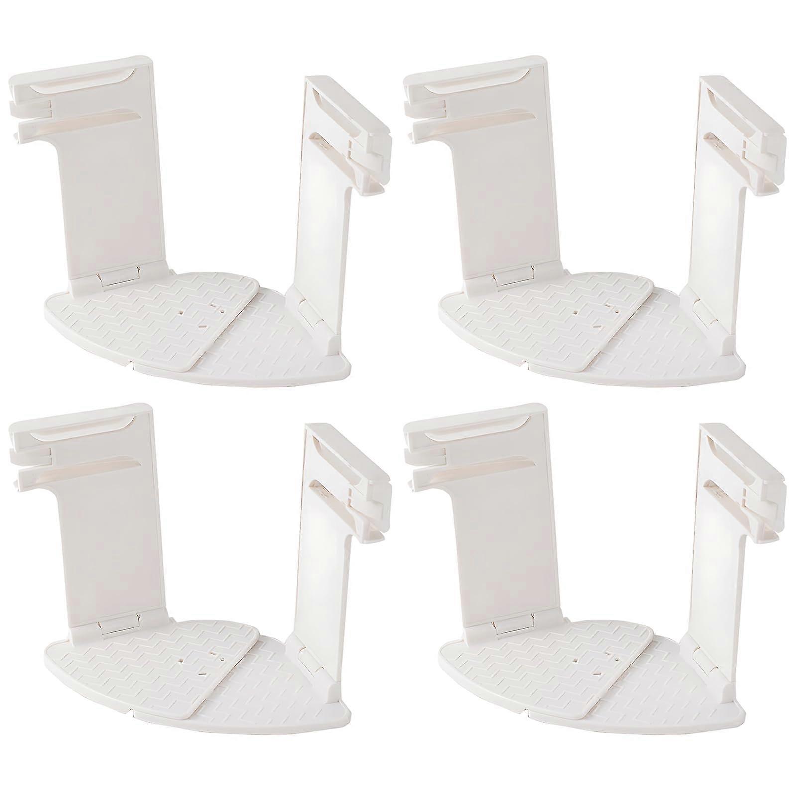 Bed Sheet Grippers 4Piece Corner Clips, Rotating Foldable White Sheet Holders For Corners