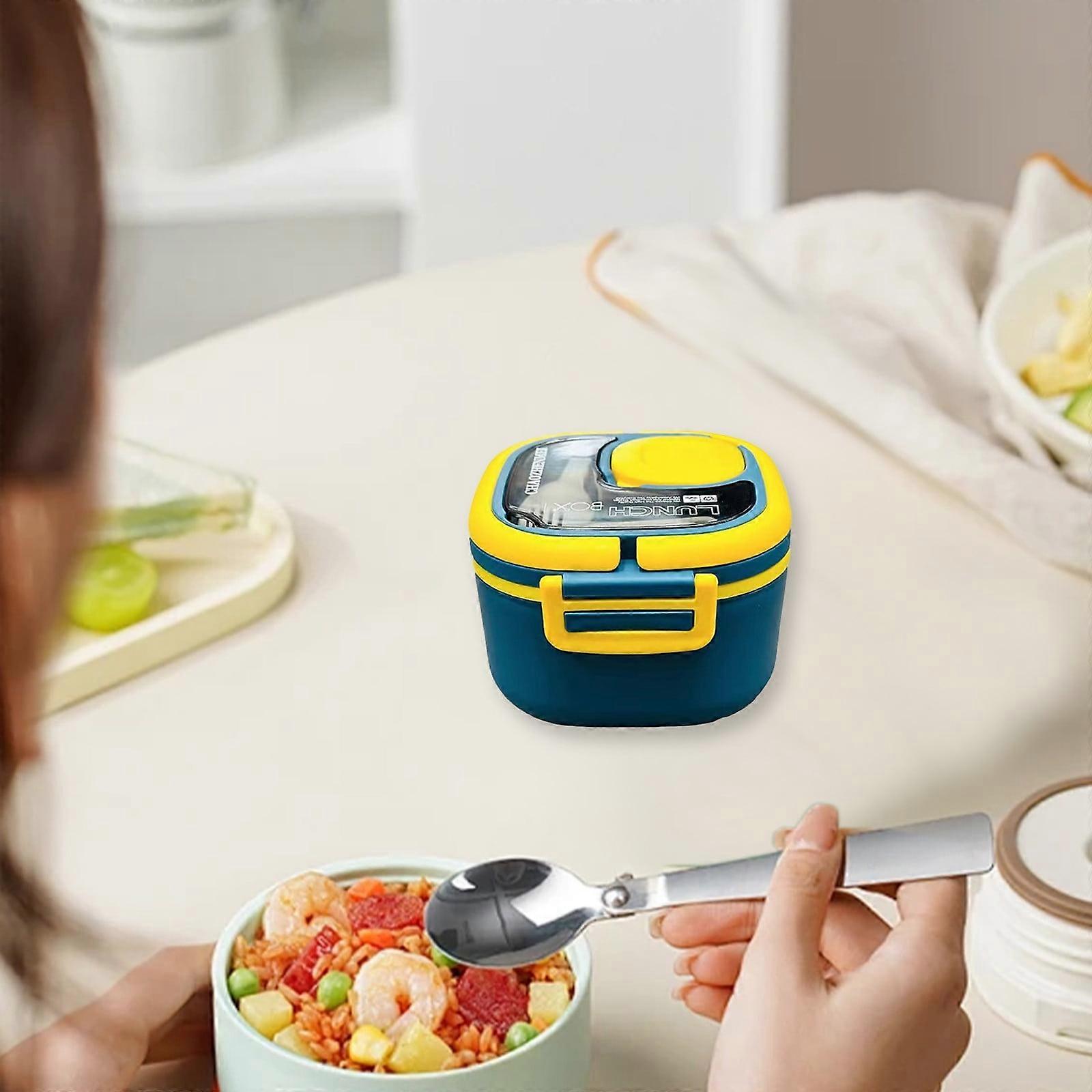 1100ML Bento Boxes for Adults & Kids - BPA-Free, Food-Safe, Portable Lunch Container with Fork & Spoon - Compatible with On-the-Go Meals