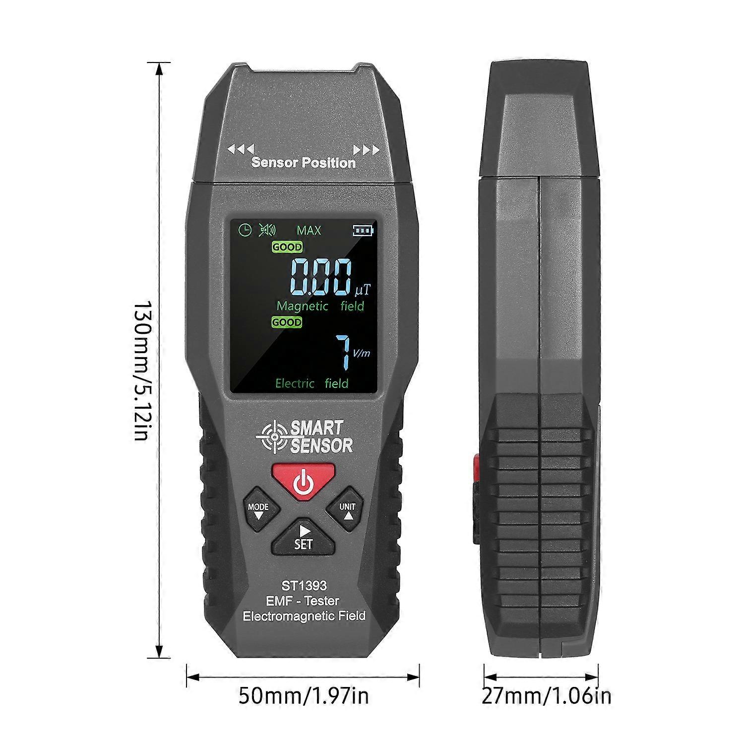 SMART SENSOR ST1393 EMF Meter Electromagnetic Field EMF Detector  Handheld Mini Digital LCD Electrom