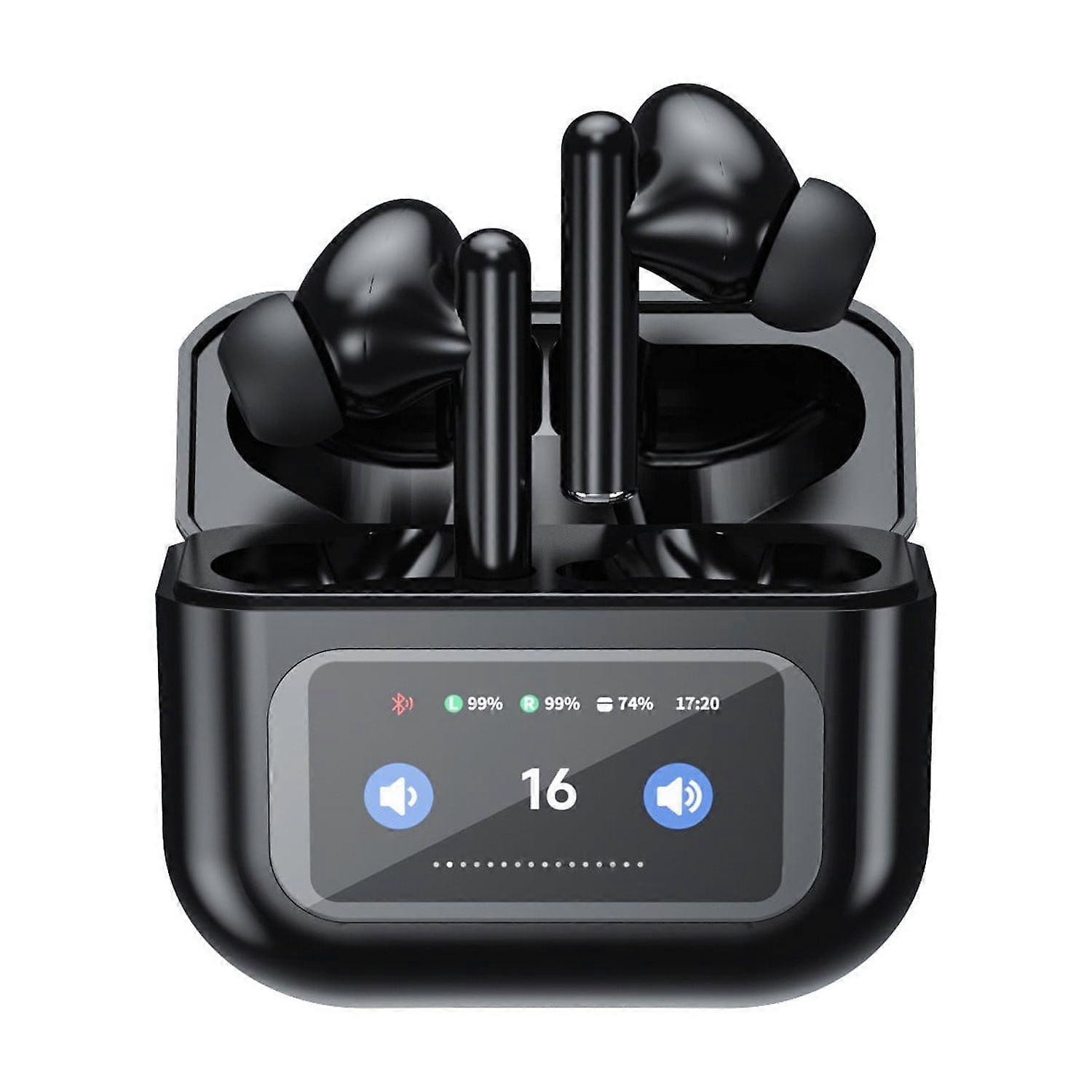 PAVEOS Ear Buds Wireless Bluetooth Earbuds Compatible with iPhone & Android, Long Life Noise Reduction, Digital Display, Waterproof & Sweat Resistant