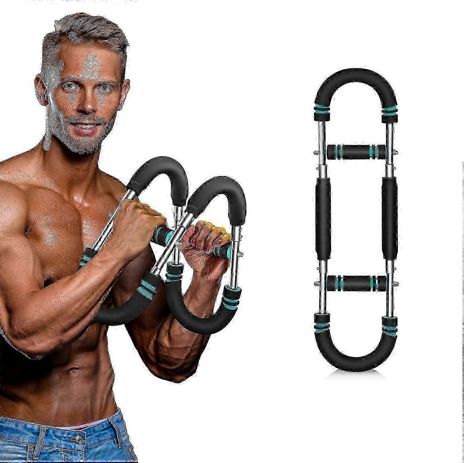 レジスタンスパワーシェイカーU字型ツイスターバー - ホームジム用腕と胸の強化剤、筋力トレーニング