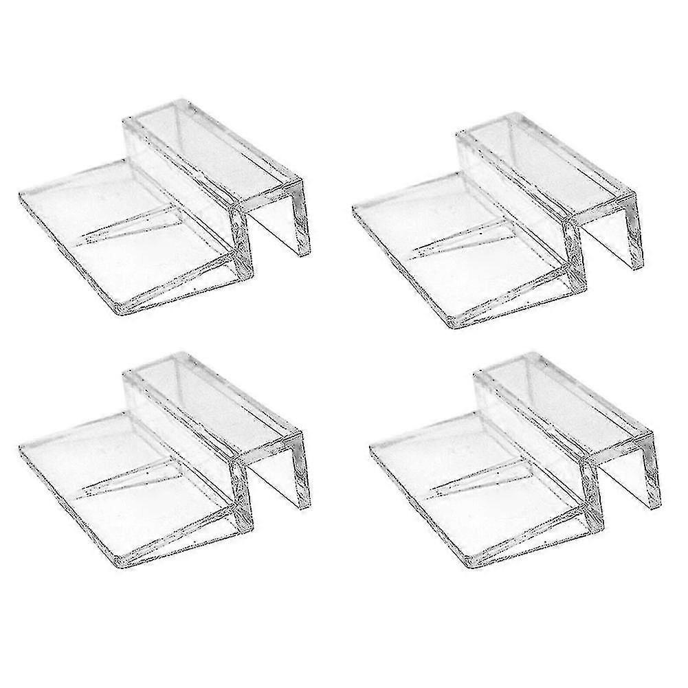 4 قطع 6/8/10/12mm الاكريليك حوض السمك خزان الزجاج غطاء ثابت كليب المشبك قوس حامل الرف