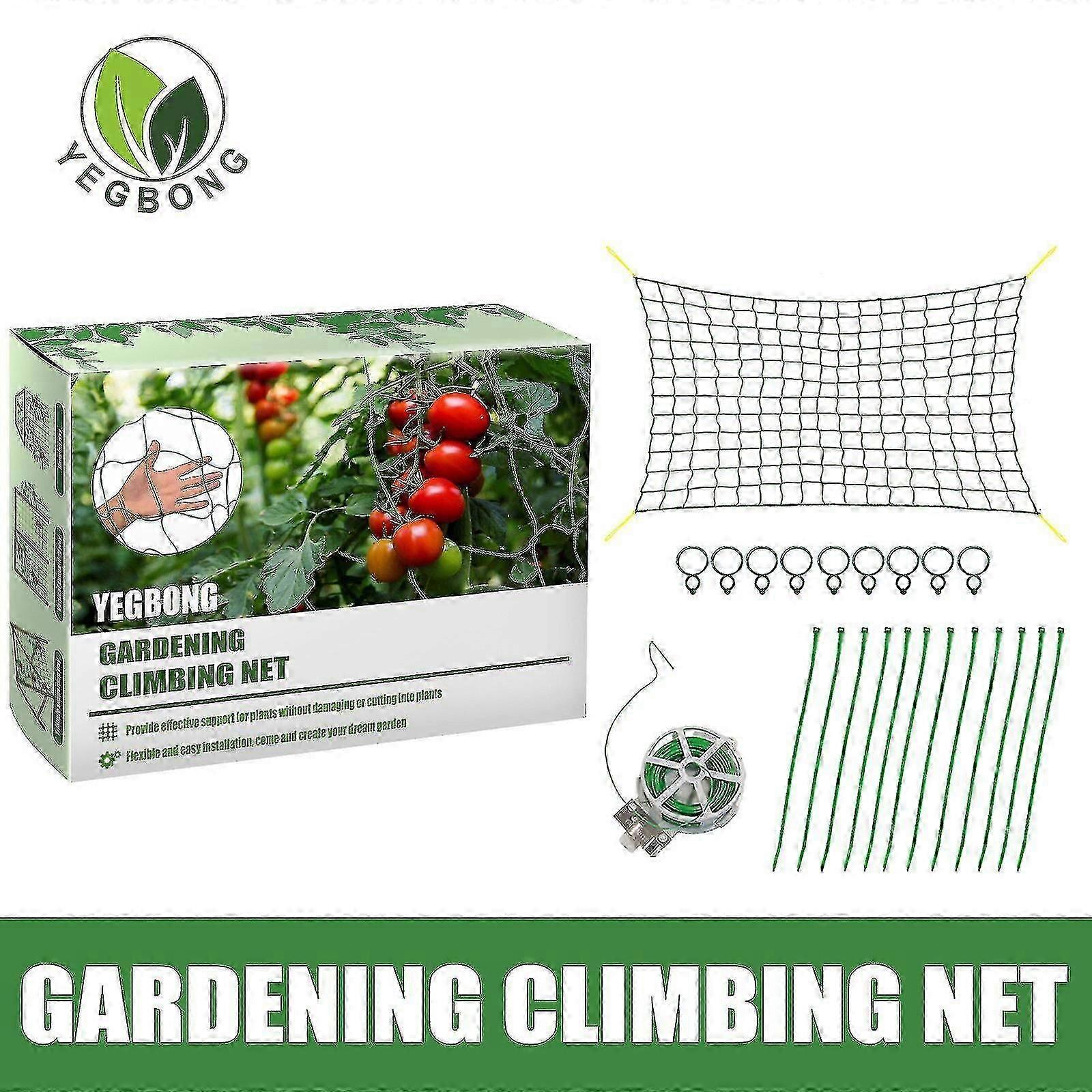 Yegbong Plant Climbing Net Green Gardening Multi-purpose Support Vine Grid Polypropylene Accessories-7029636400353