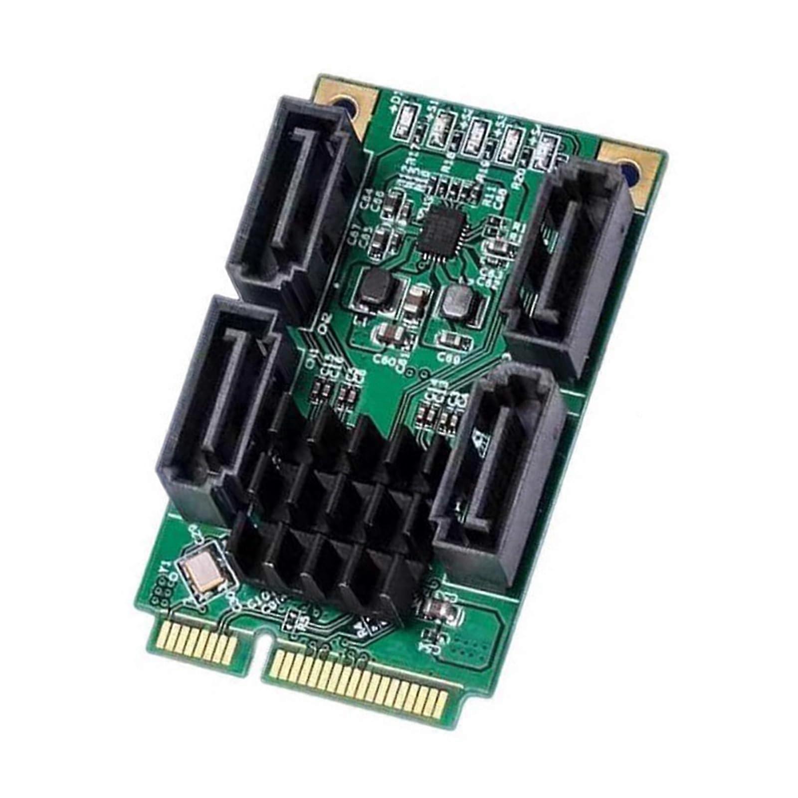 MiniPCIe To SATA3.0 Controller Card 4 Independent Ports AHCI Compatible For Laptop Upgrades 4 Port SATA3.0 Adapter