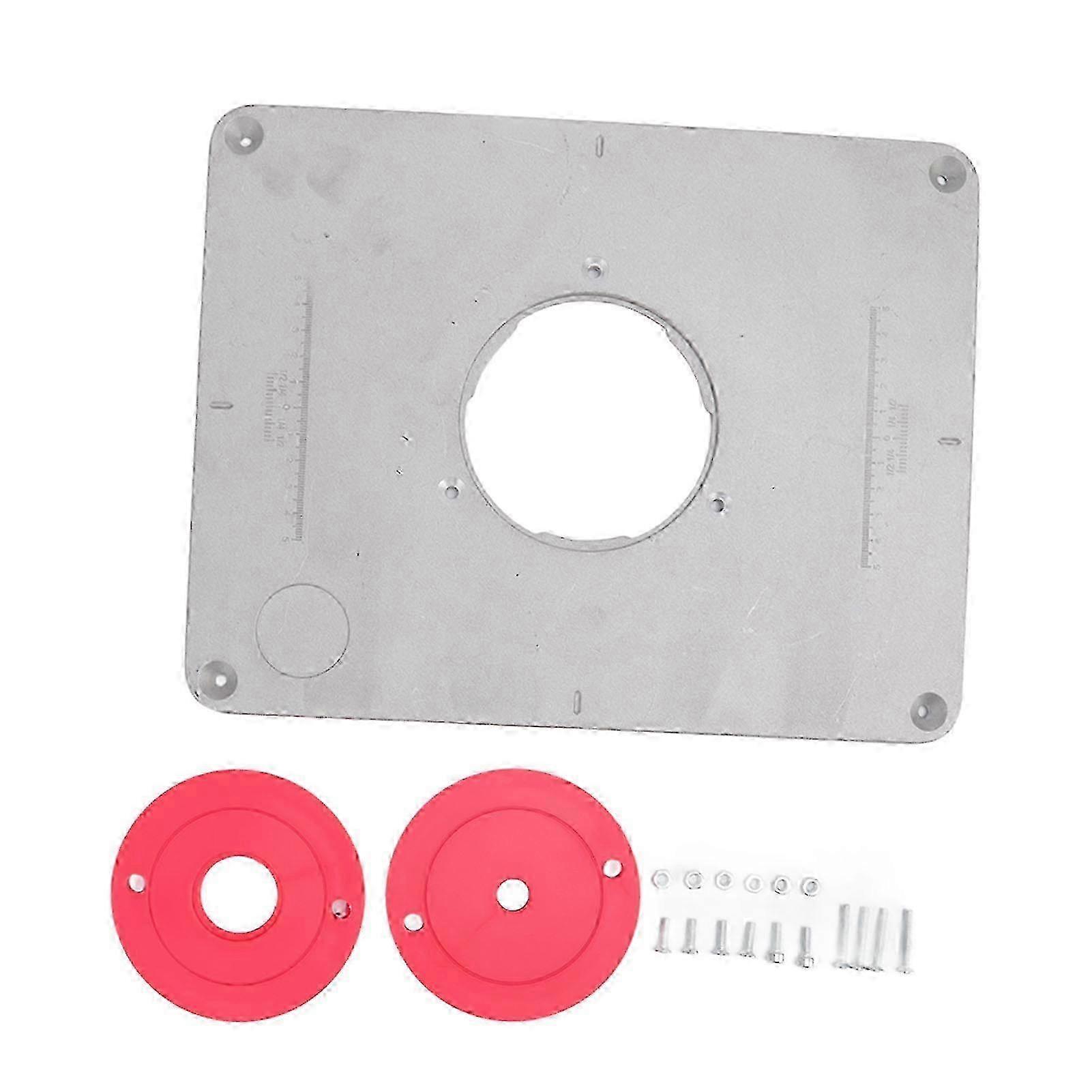 4‑1/64 Inch Aluminium Alloy Router Table Plate with Insert Ring Woodworking Trimming Machine Tool for Bosch1617 2025