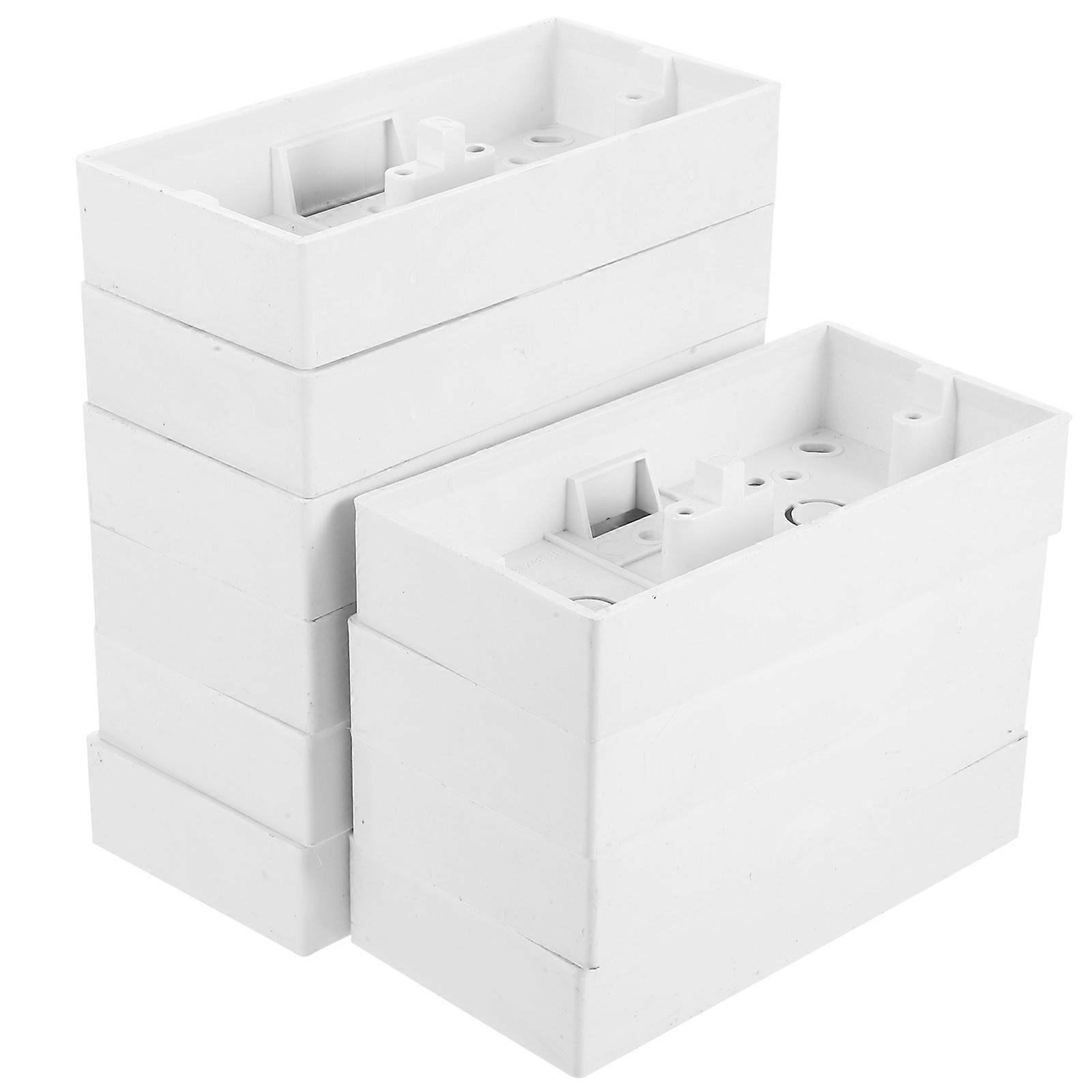 PVC Wall Socket Box Electrical Outlet Boxes for Connecting 10Pcs