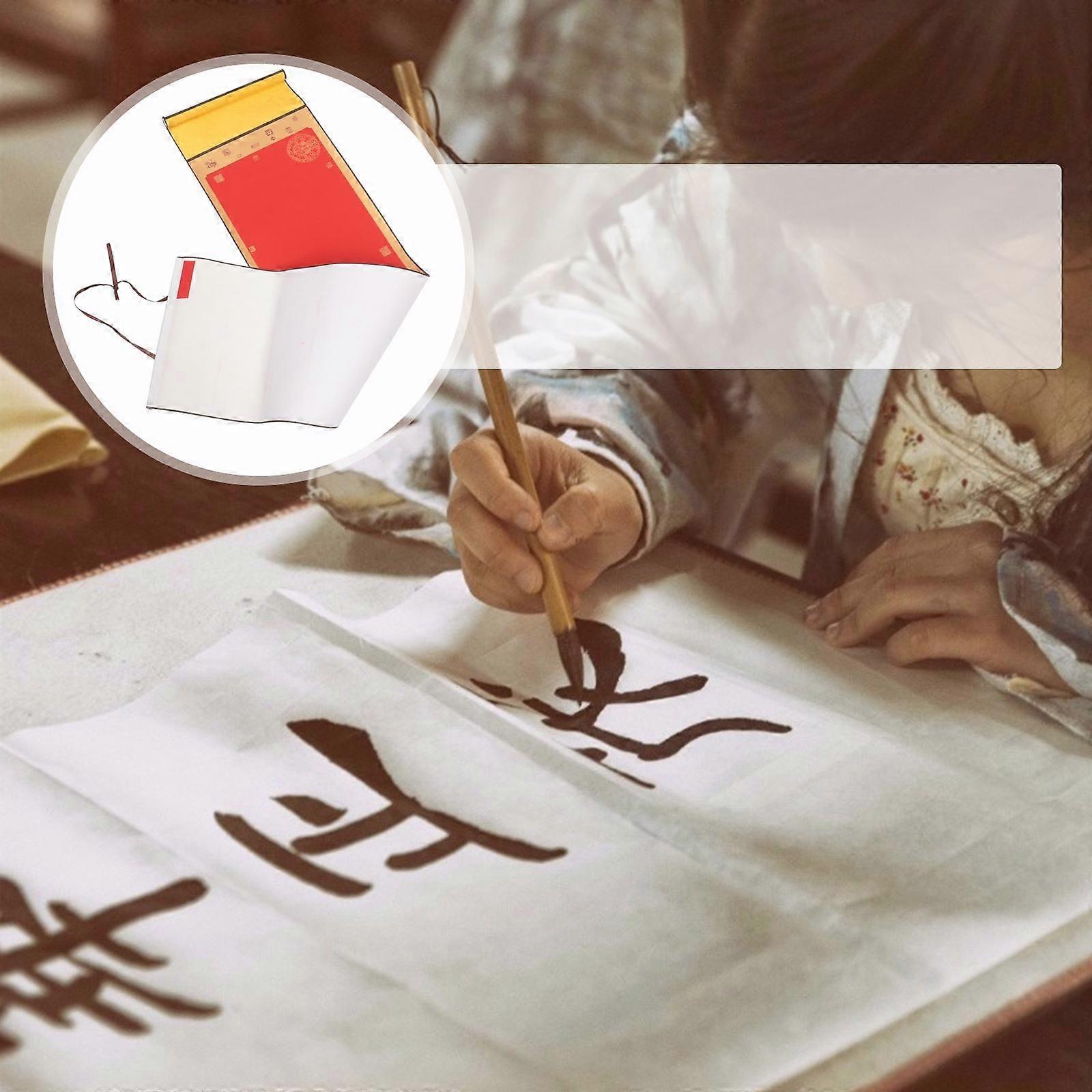 Red Chinese Painting Scroll Paper for Calligraphy 1Pcs