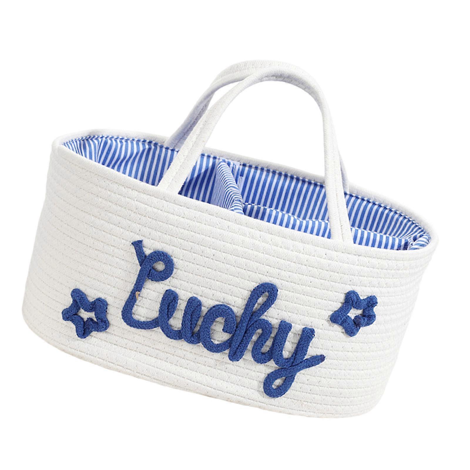 Upgrades Nursery Storage Bin with Delicate Texture & Versatile Use Practical & Aesthetic Diaper Holder  Basket for Travel  White