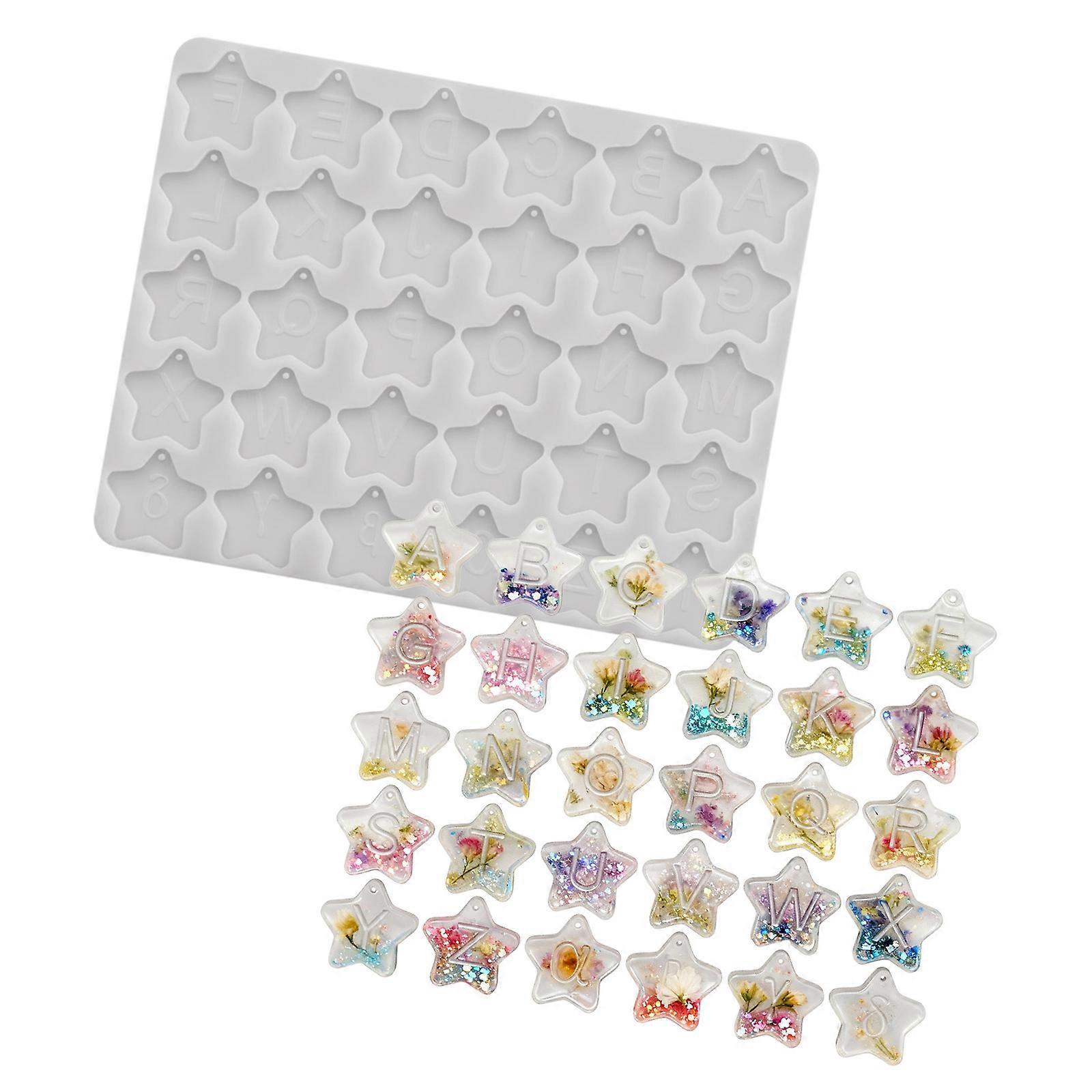 Silicone Charm Mold Reusable Template Hand-Making Pendant Moulds Suitable for Resin Keychains Necklace Accessories Multicolor