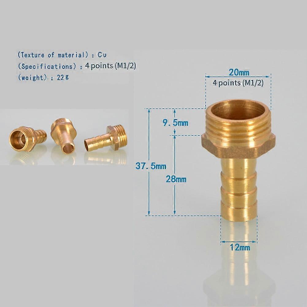 Mosiee 10PCS Brass Hose Fitting, Adapter, F1/2 Internal Thread or External Thread