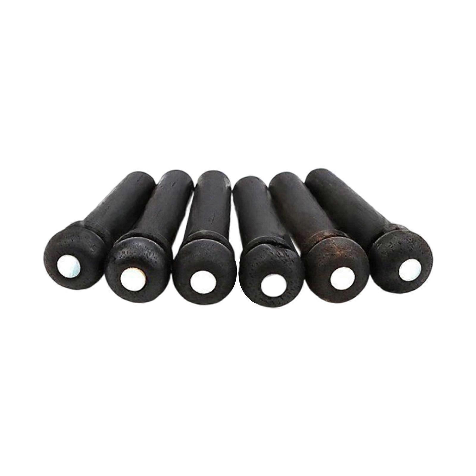 6Pcs Acoustic Guitar Bridge Pins Guitar Bridge String Studs Guitar String Peg Instrument Replacement Parts Enduring Multicolor