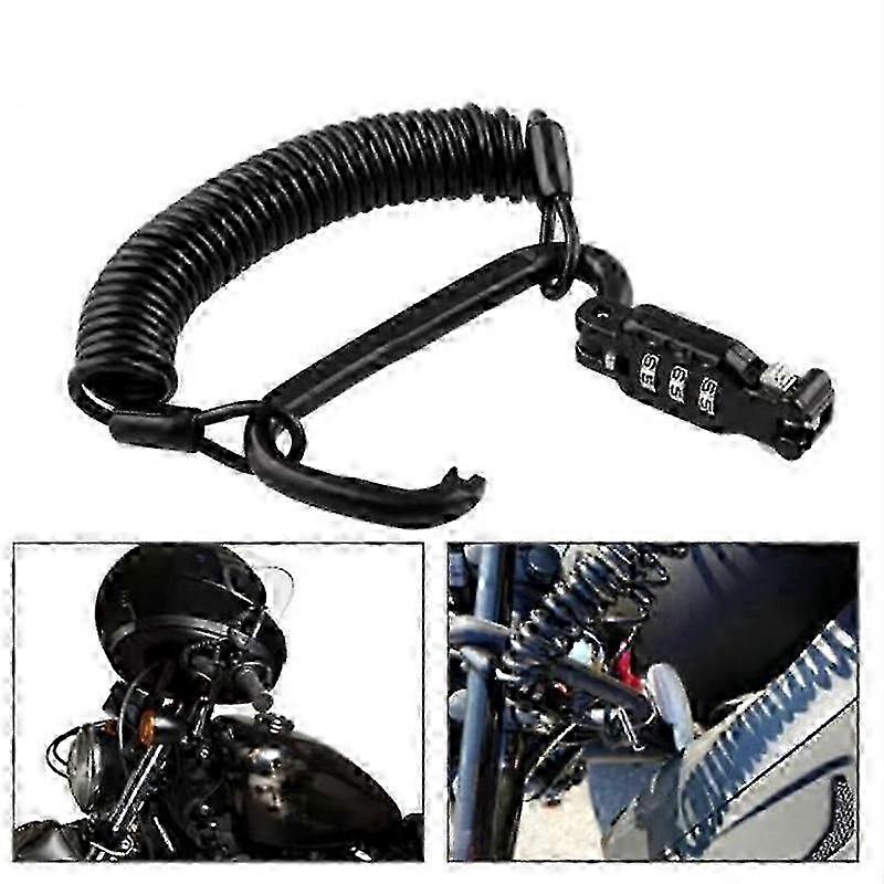 Mini Anti-theft combination lock for motorcycle helmet accessories With Resettable Code Spring Combination Lock