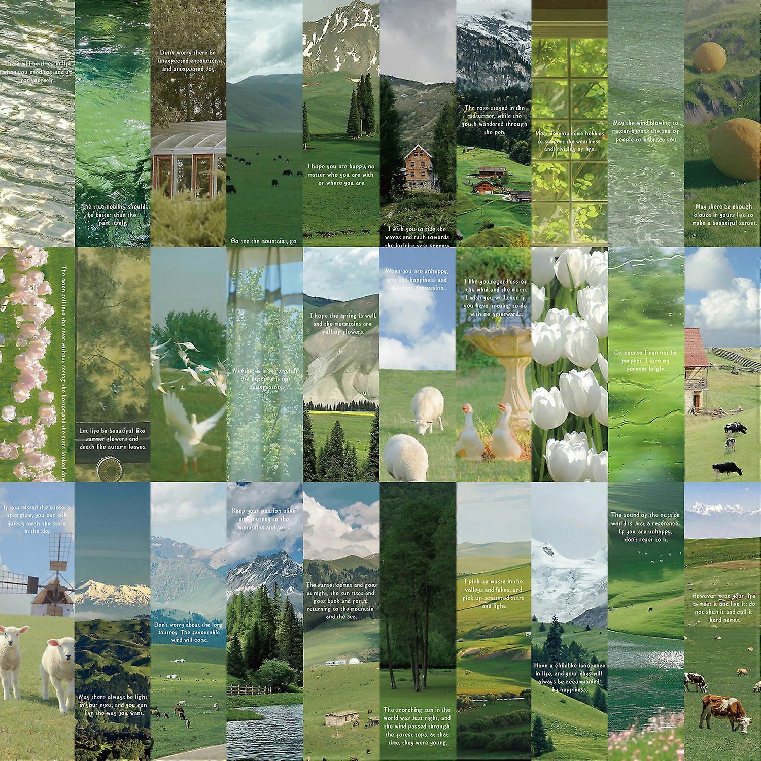 30 Green Forest Bookmarks Series: Creative and Artistic Hand-Drawn Bookmarks for DIY Reading and Journaling