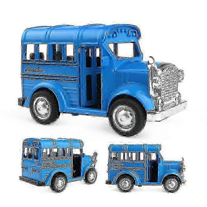 Bus Mini Pull Back Sliding Alloy Bus And School Bus, Simulation Car Model