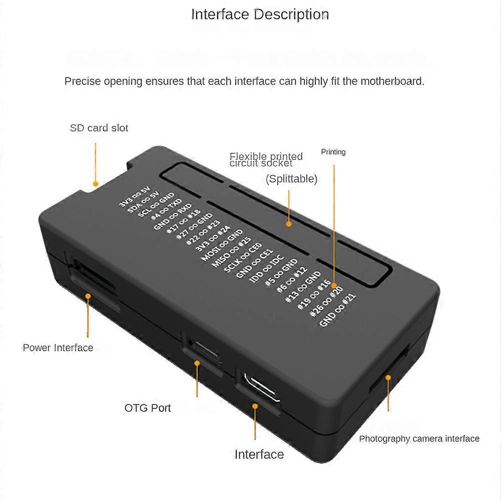 Schutzhülle für Raspberry Pi Zero Pi0 Raspberry PI ZEROv1.3/2W/WH Gehäuse Schwarz