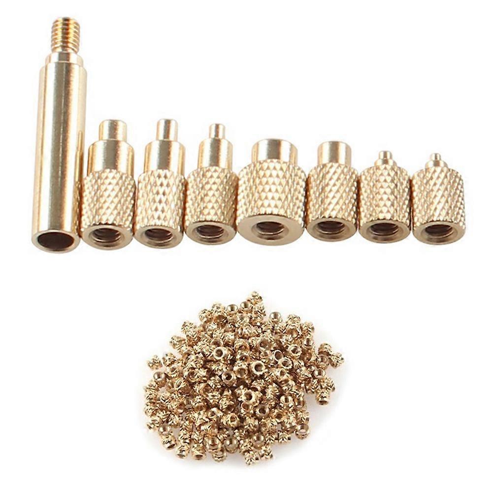Heat Insert Nut Iron Tip Insert Internal Thread Head M2-M8 Brass Hot Melt Insert Nut Insertion Kit with 100pcs M3 Nut