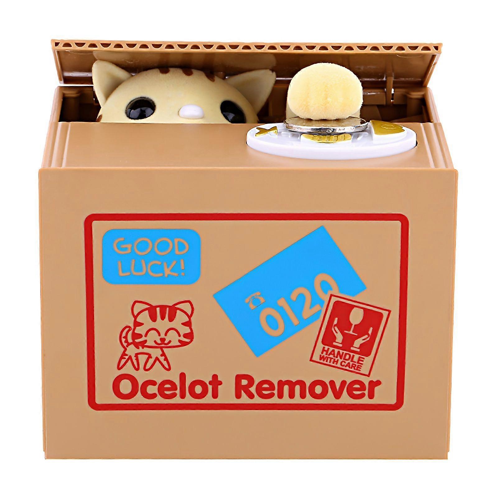 Cat Money Box Coin Bank Automatic Stealing Coins Cents Bank Saving Box [jkw]