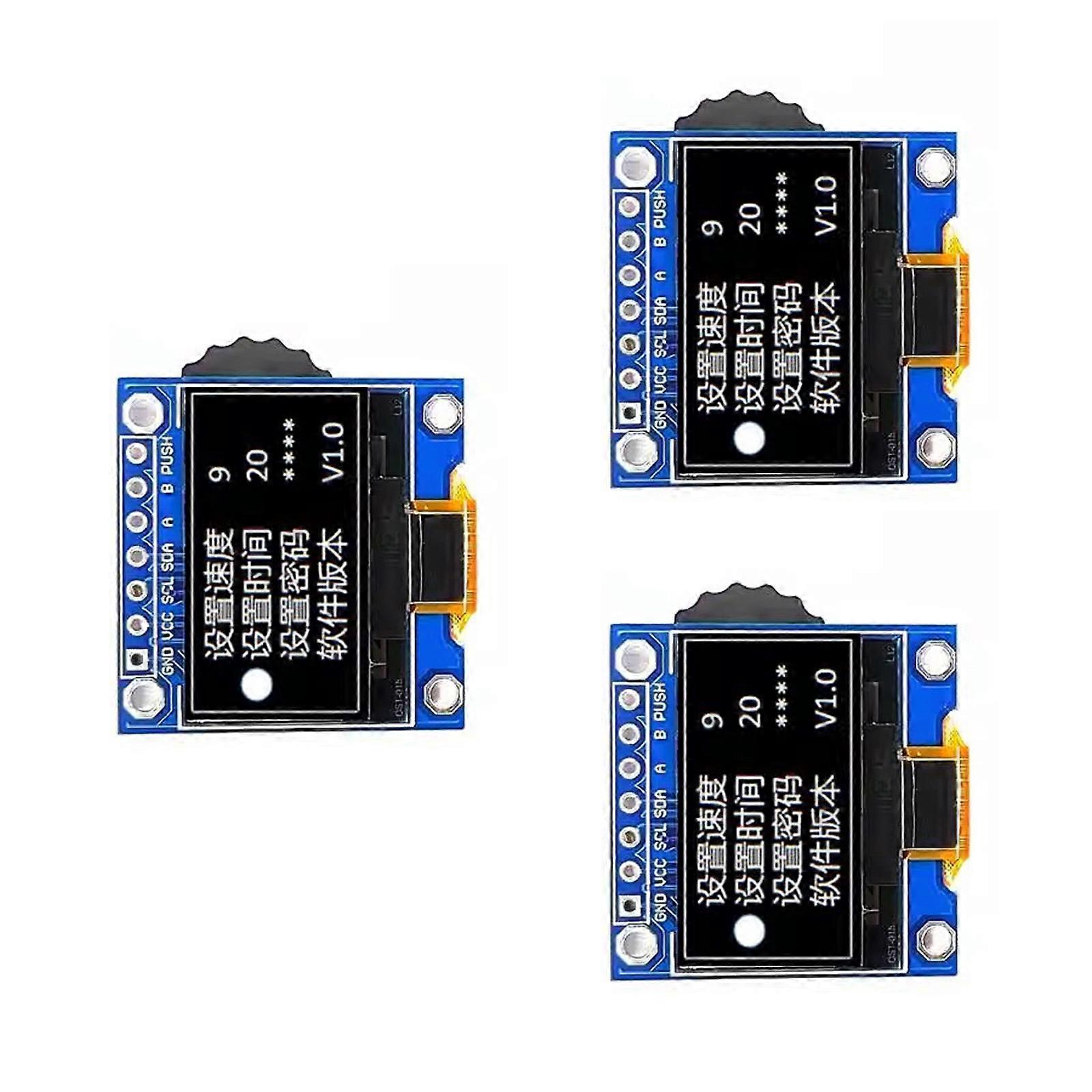 0.96Inch OledS IIC Display Module 128x64 SSD1306 With Rotarys Encoders Compatible for Raspberry Application Project Multicolor