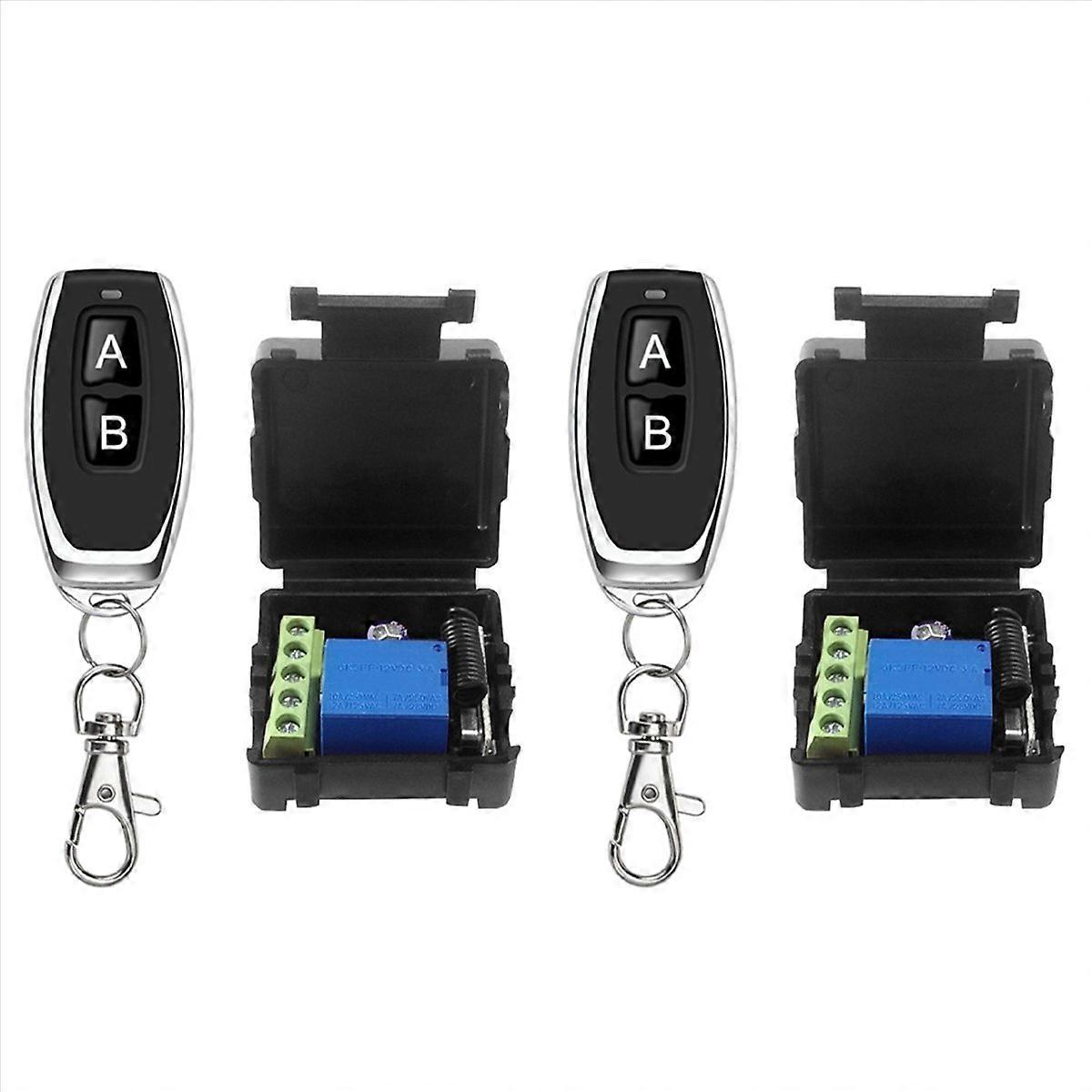 2X Universal Wireless Remote Control Switch DC12V 1CH Relay Receiver Module Transmitter 433Mhz Smart