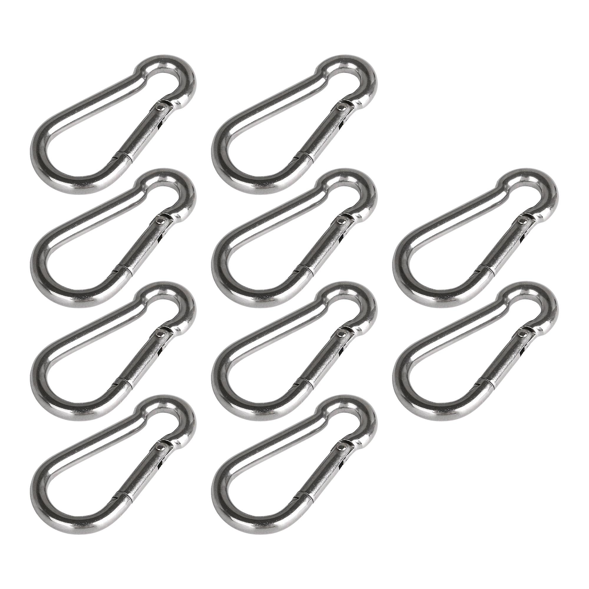 10 x Spring Snap Hook 304 Stainless Steel M5 Heavy Duty Quick Link Clip