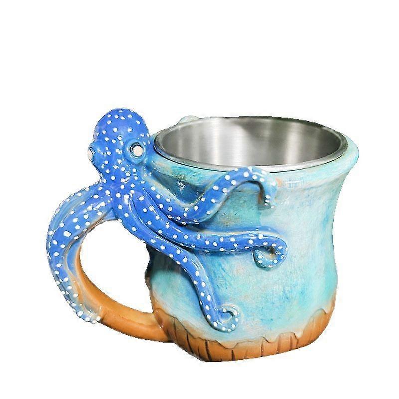 Detachable 304 Stainless Steel Octopus Mug – 2025 Handmade 3D, Coffee & Daily Sip Favorite