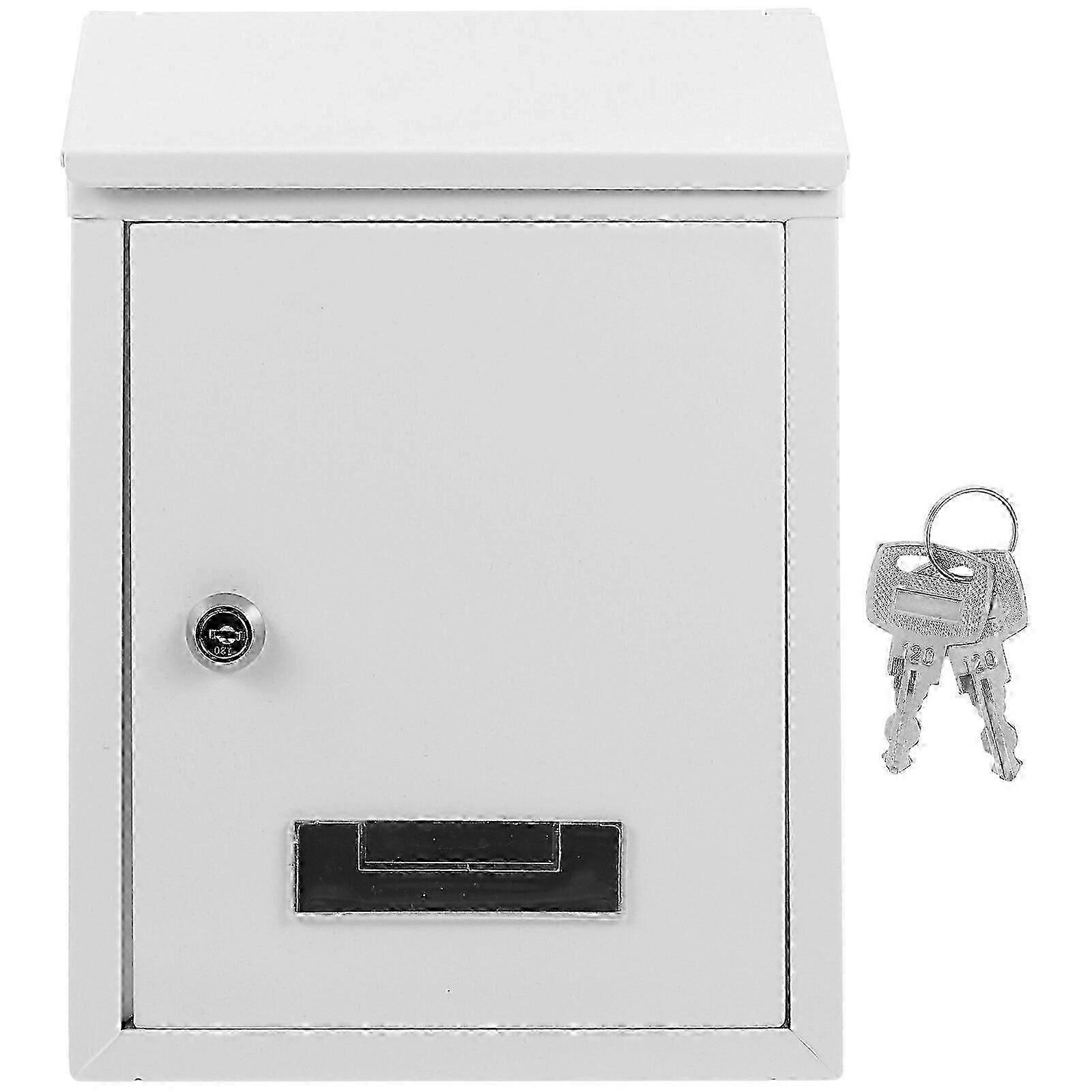 Locking Mailbox Wall Mount Large Capacity Mailbox Vintage Iron Mailbox for Home