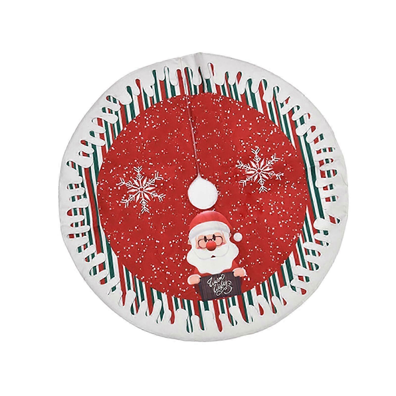 Christmas tree protection apron with decorative bottom coverage