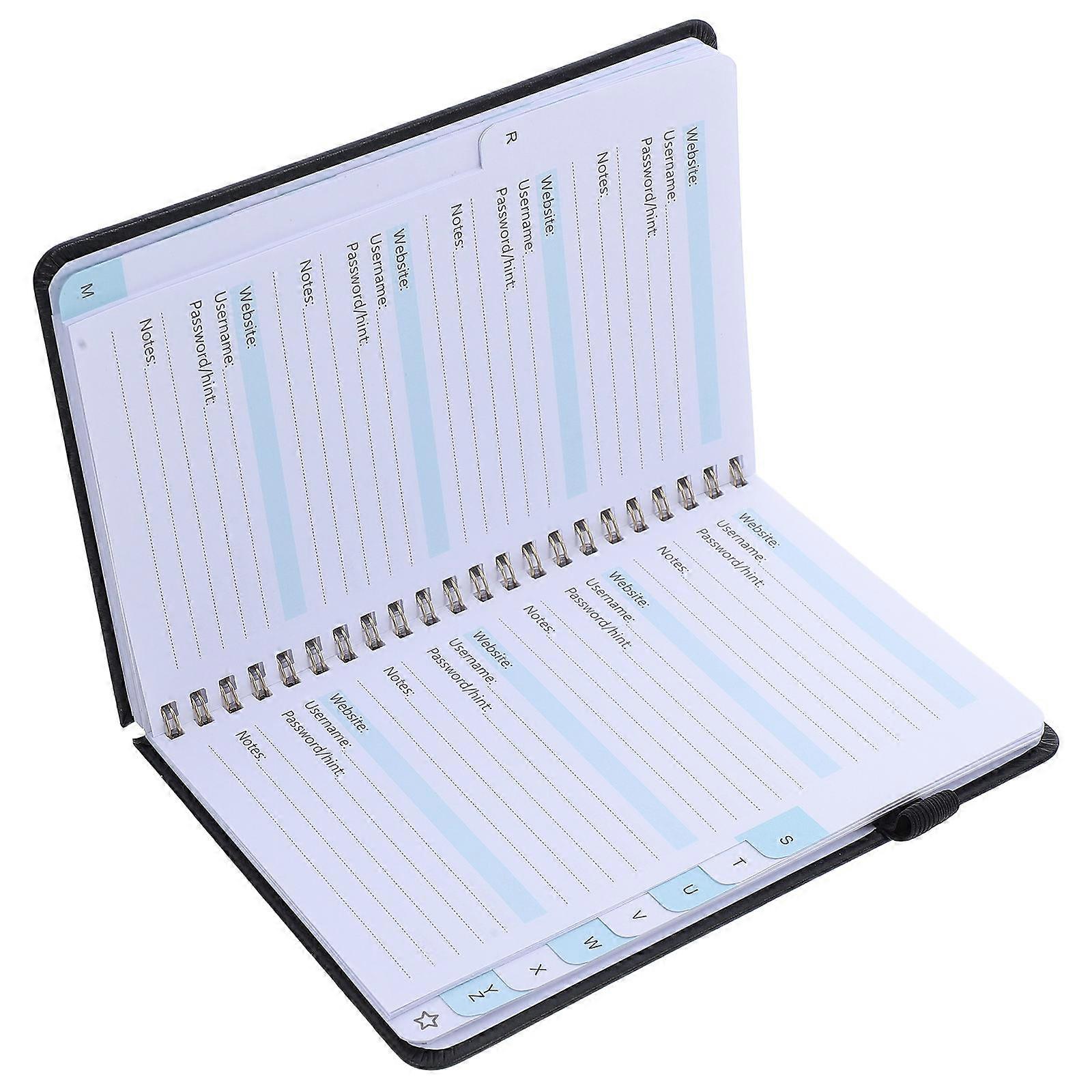 Password Organizer Notebook for Practical Use with Alphabetical Tabs Portable Notepad