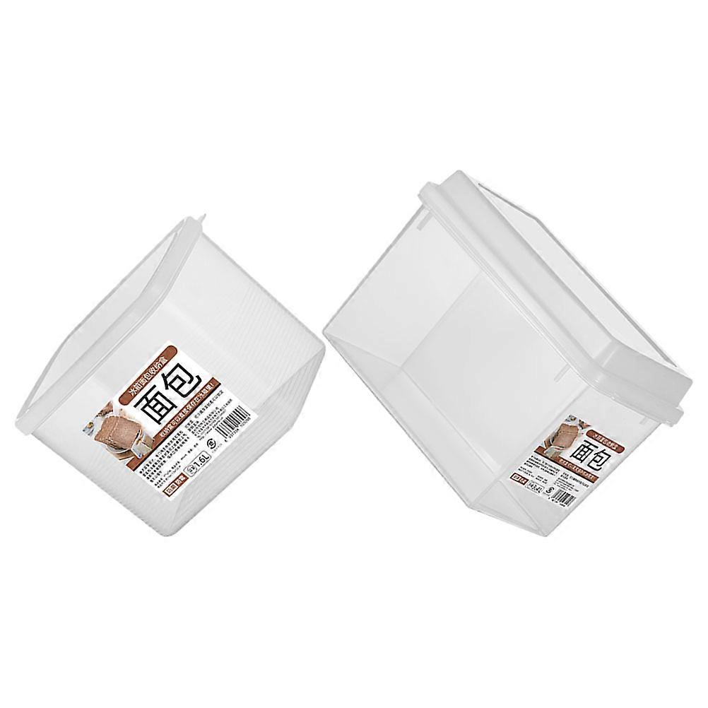 Airtight Bread Box for Kitchen Storage Container 2Pcs for Homemade Bread