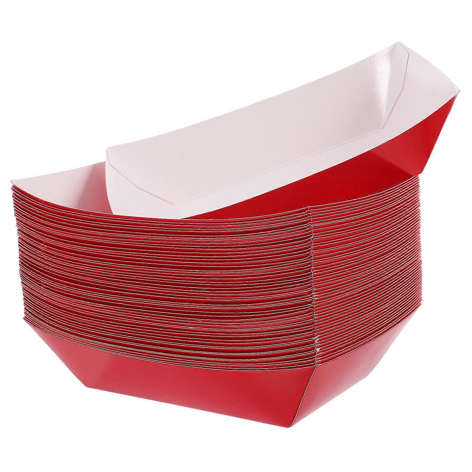 Paper Snack for Service 50Pcs Red