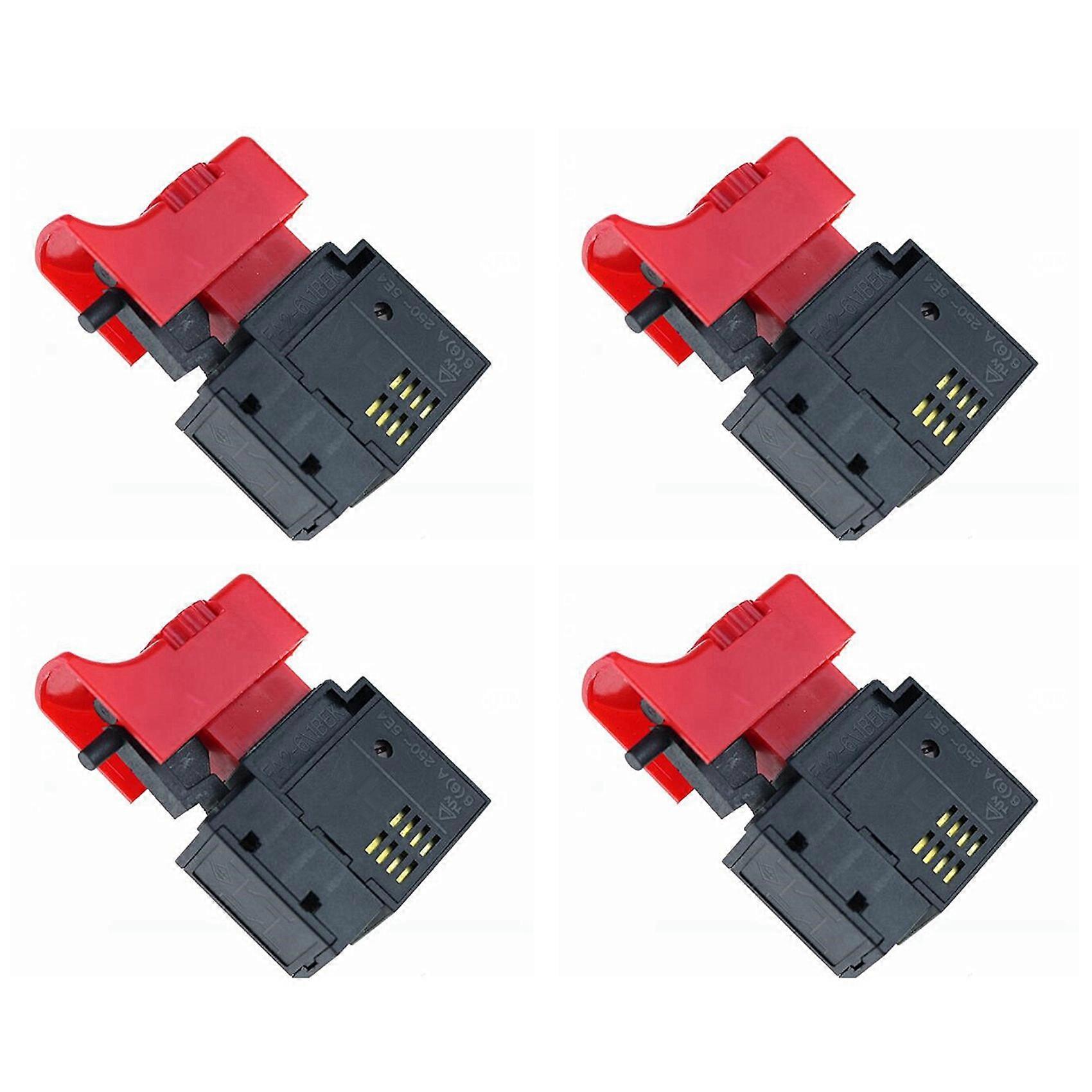 4PCS FA2-6/1BEK 250V 6A 5E4 Lock on Power Tool Electric Drill Trigger Switch Electric Tool Fittings Switch