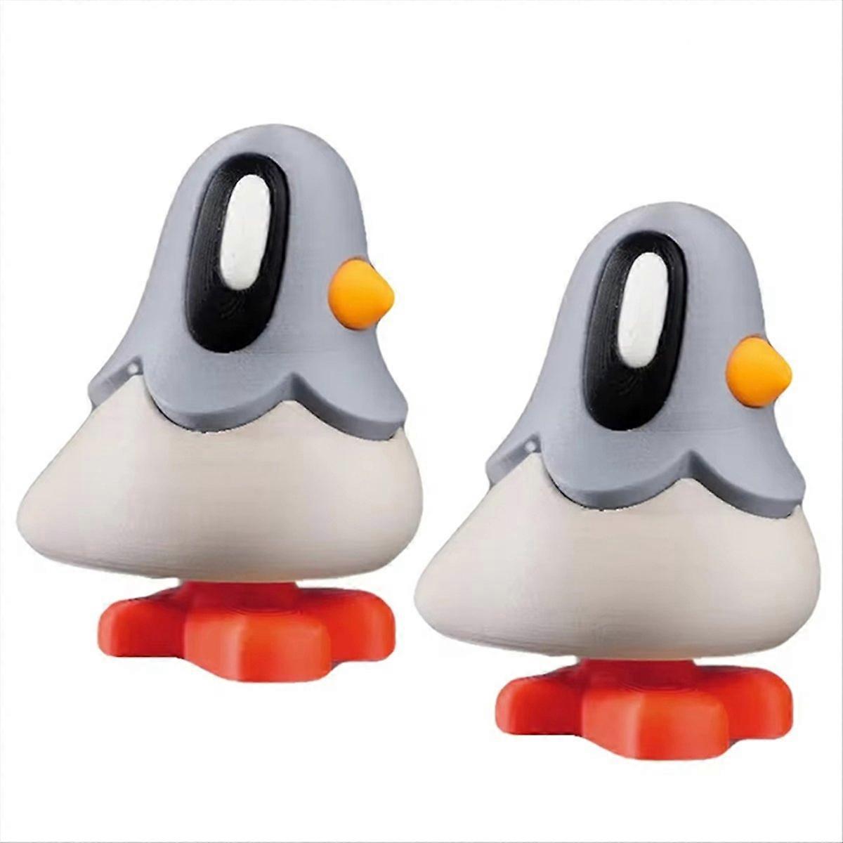 2pc 3D Printed Blob Pigeon with Magnetic Foot,Secret Note Compartment