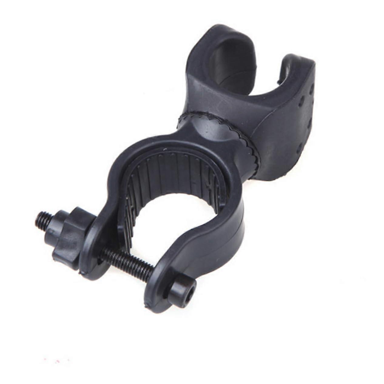 Bike Flashlight Mount with 90° Rotating Clip and ScratchProof Pad for Universal Handlebar Fit