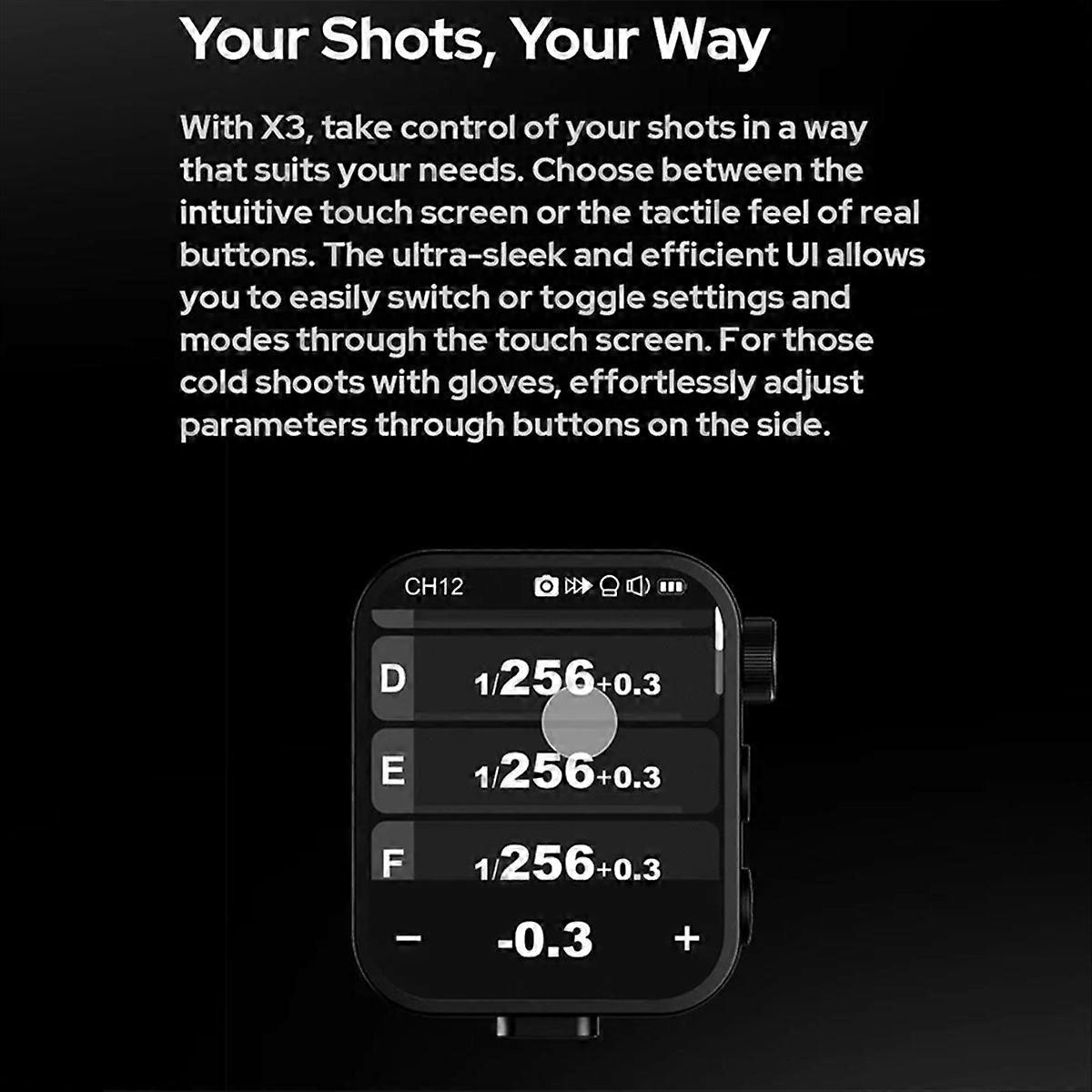 For X3 Wireless Flashes Trigger for Camera
